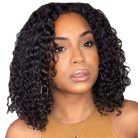 Bob Wig Human Hair Glueless Wigs Pre Plucked Pre Cut HD Lace Front Glueless Wigs Human Hair 180% Density Short Deep Wave Bob Wigs for Black Women,