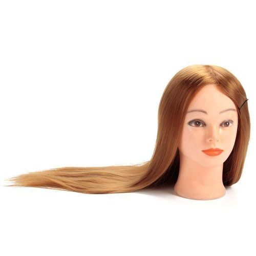 Fashion Semi Human Hair Training Dummy Head - Brown - 0.5 kg 2 Fashion Semi Human Hair Training Dummy Head - Brown - 0.5 kg 2